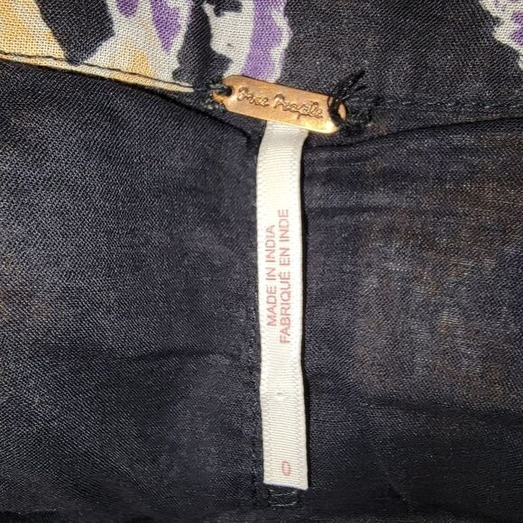 Free People End Of The Island Godet Floral Skirt size 0 - Picture 6 of 8